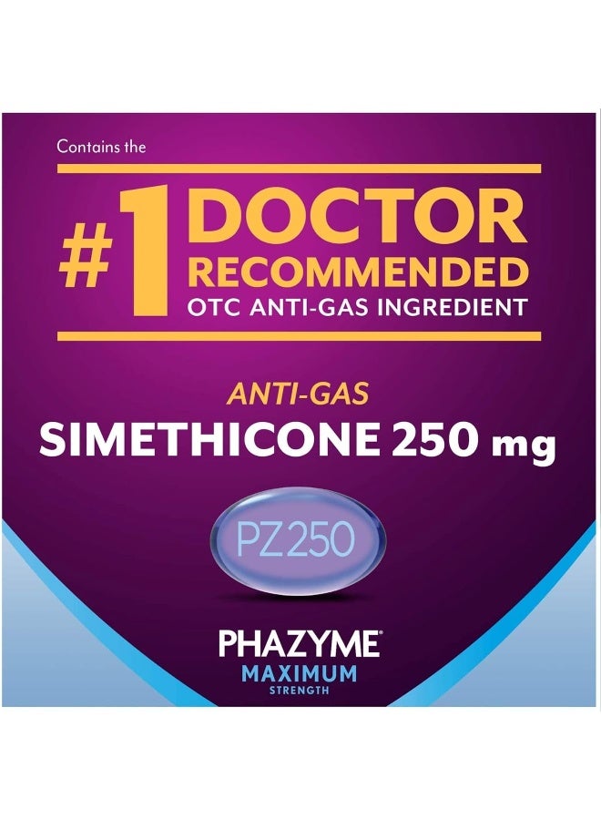 Phazyme Maximum Strength Gas and Bloating Relief, 250 mg Simethicone, 36 Fast Gels - Image 5